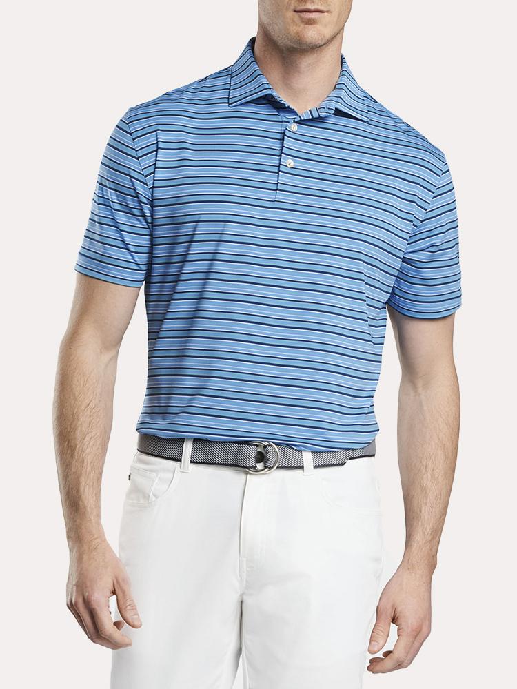 Peter Millar Fox Stripe Performance Polo - Saint Bernard