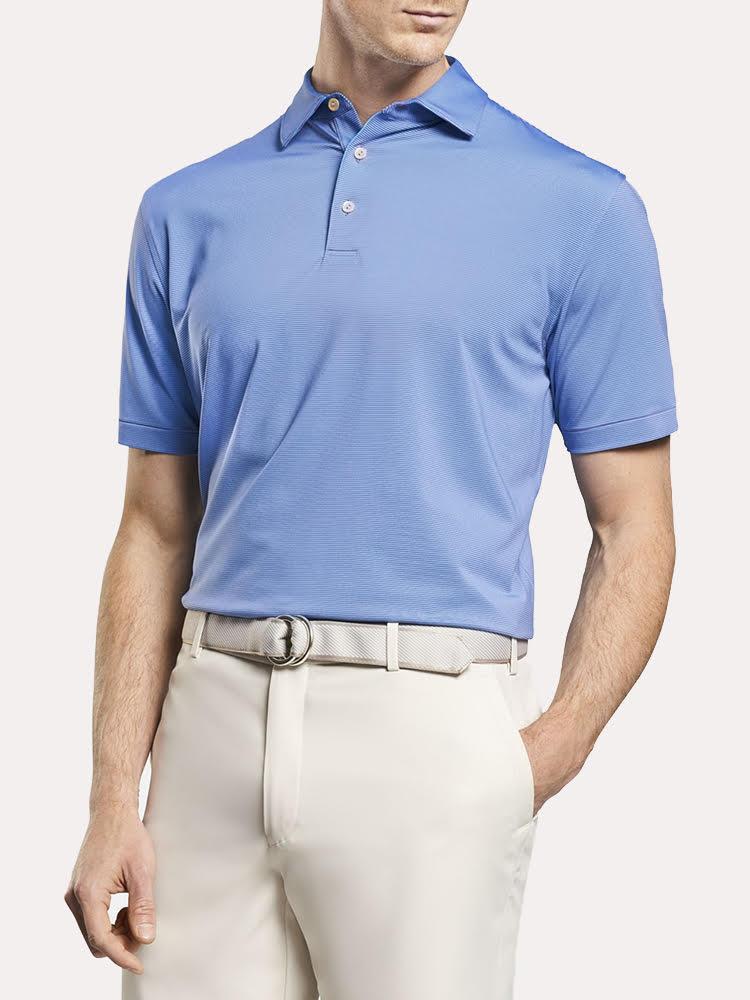 Peter Millar Men's Jubilee Stripe Performance Polo - Saint Bernard