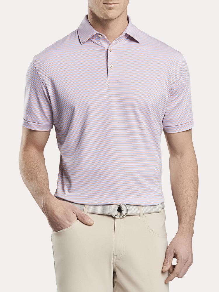 Peter Millar Sweet Stripe Stretch Jersey Polo - Saint Bernard
