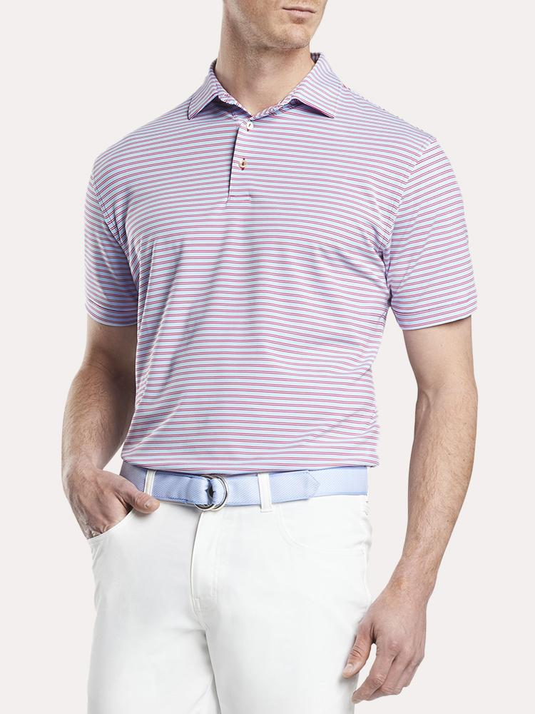 Peter Millar Sweet Stripe Stretch Jersey Polo - Saint Bernard