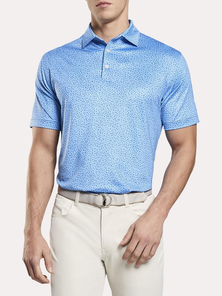 Peter Millar Men's Sombrero South Of the Border Print Stretch Jersey - Saint Bernard