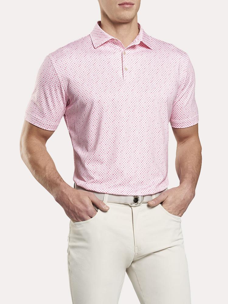 Peter Millar Men's Feed Printed Wine Glass Performance Polo