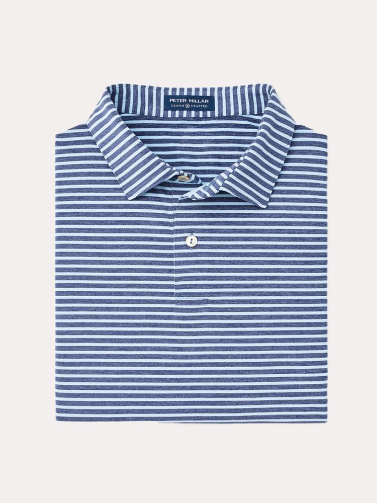 Peter Millar Miles Stripe Stretch Jersey Polo - Saint Bernard