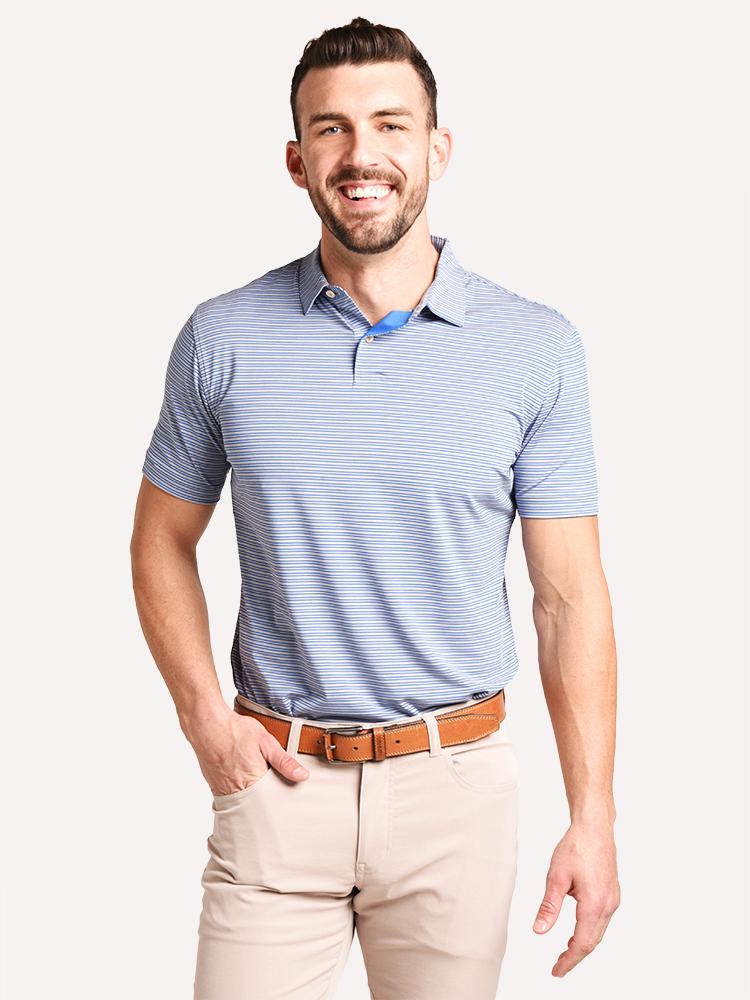 Peter Millar Coltrane Stripe Stretch Jersey - Saint Bernard