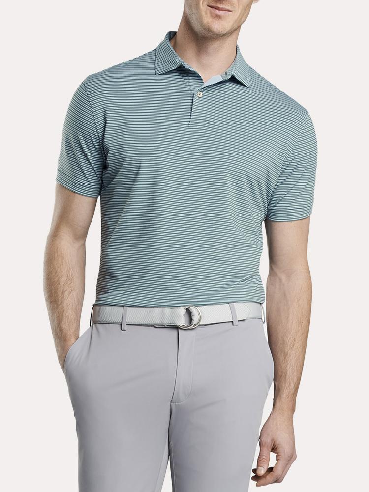 Peter Millar Coltrane Stripe Stretch Jersey - Saint Bernard