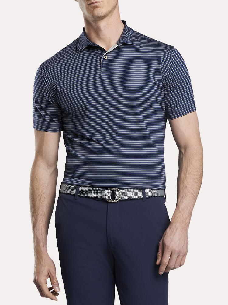Peter Millar Men's Montgomery Stripe Stretch Jersey - Saint Bernard