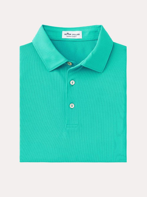 Peter Millar Solid Stretch Mesh Sean Collar Polo
