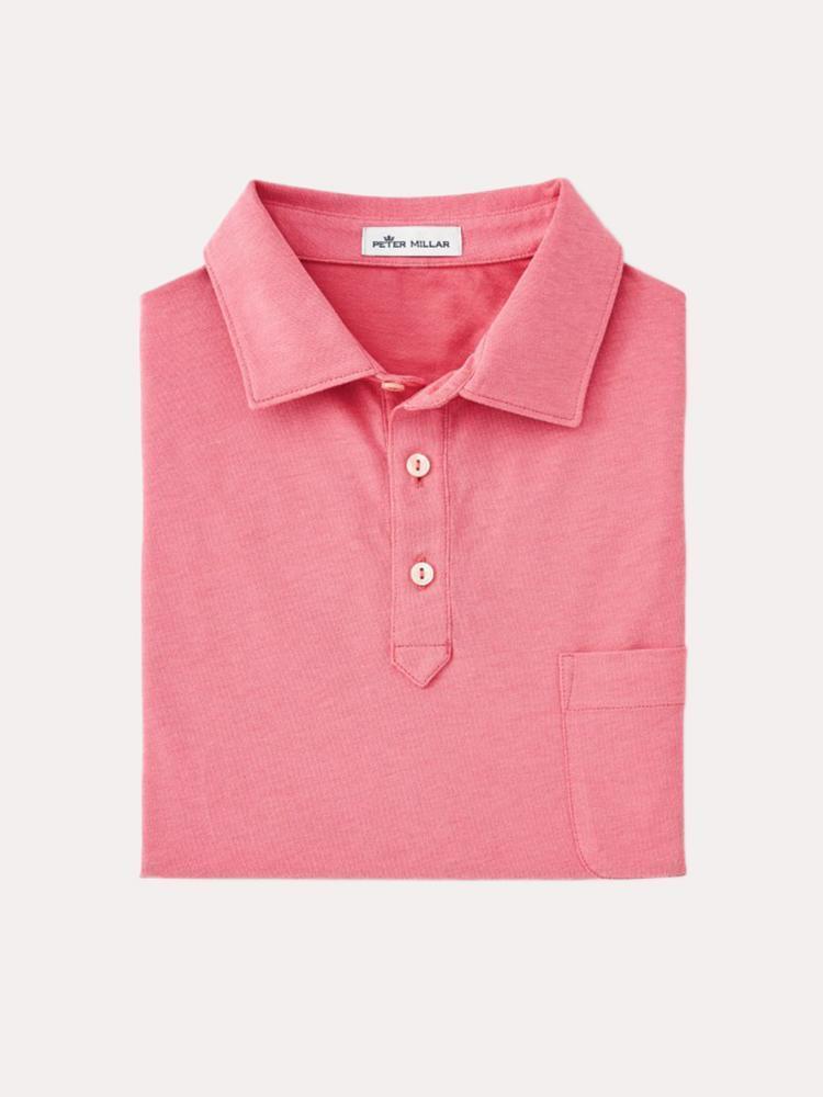 Peter Millar Men's Clutch Cotton Blend Pique Knit Polo - Saint Bernard