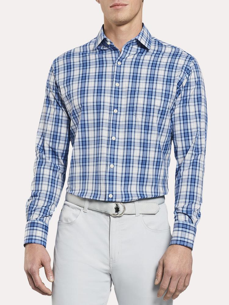 Peter Millar Men's Elbert Performance Sport Shirt - Saint Bernard
