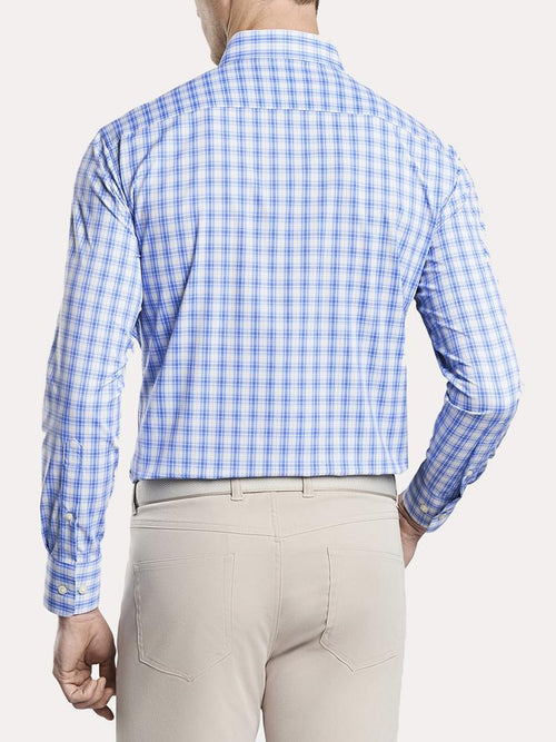 Peter Millar Performance Stretch Pikes Plaid Sport Shirt