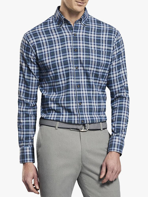 Peter Millar Men’s Douglas Check Performance Flannel Shirt