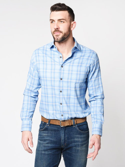 Peter Millar Men’s Performance Flannel Whittaker Plaid Shirt