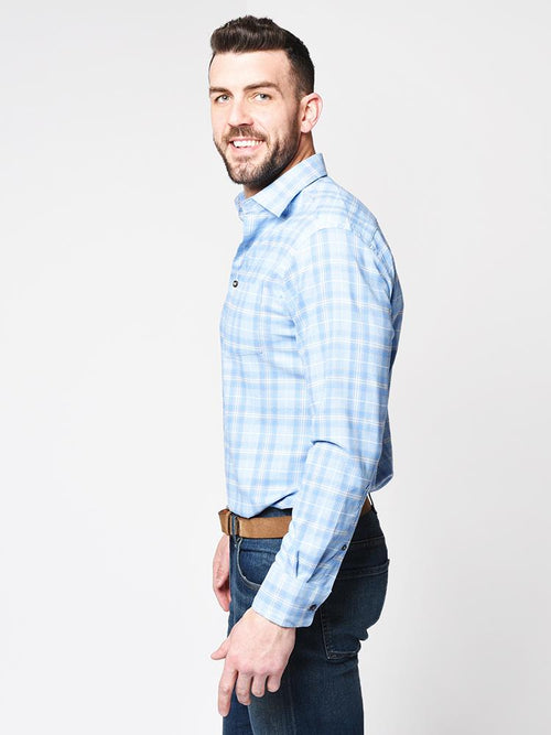 Peter Millar Men’s Performance Flannel Whittaker Plaid Shirt