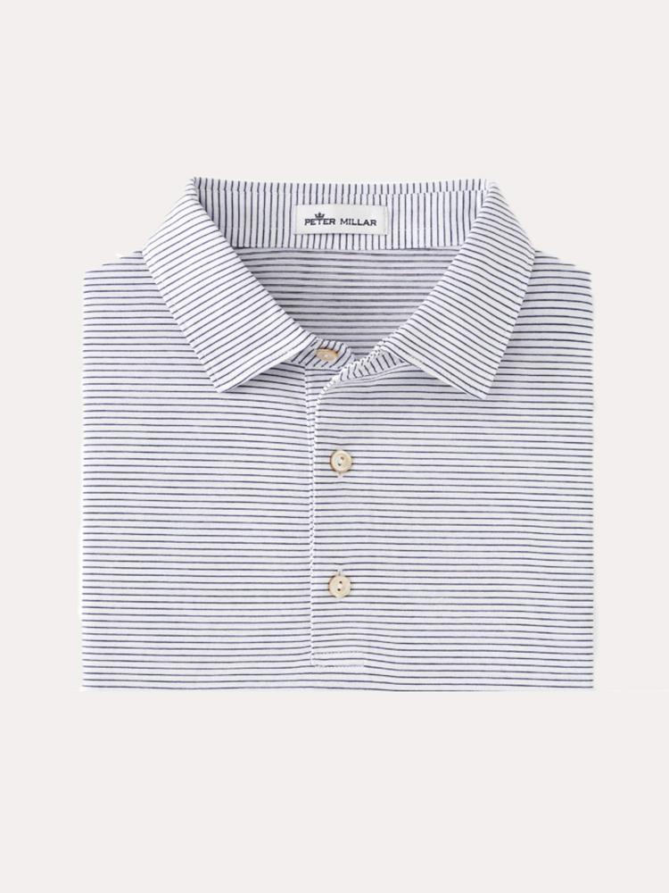 Peter Millar Crown Ease Durango Stripe Cotton Polo - Saint Bernard