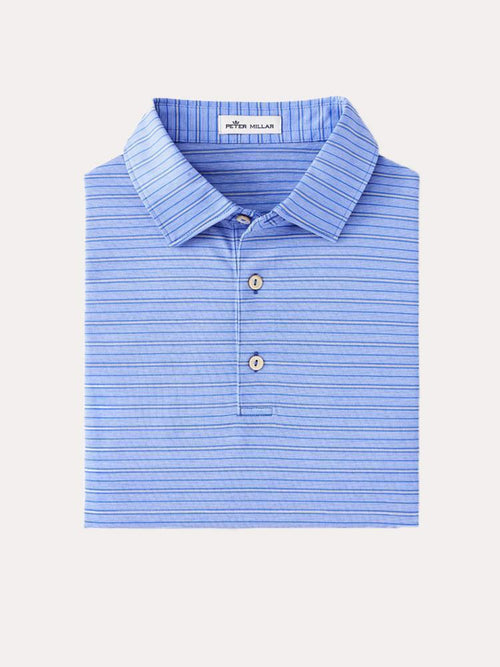 Peter Millar Crown Ease Englewood Stripe Cotton Lisle Polo
