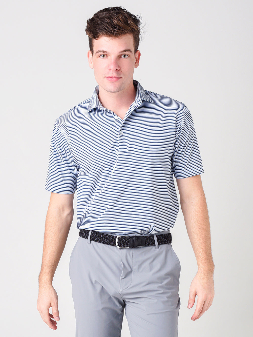 Saint Bernard Men's Conner Stripe Performance Polo - Saint Bernard