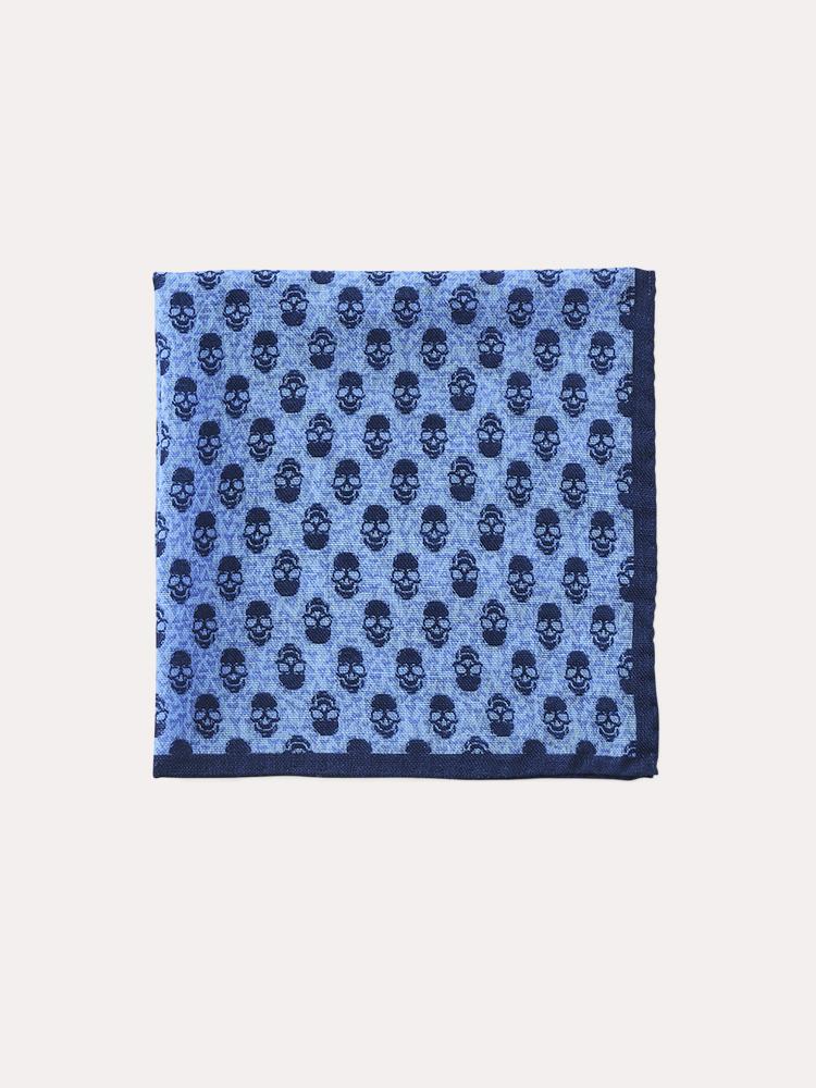 Peter Millar Men's Tooth & Skulls Pocket Square - Saint Bernard