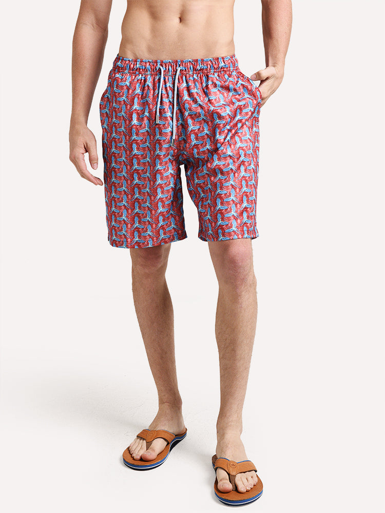 Peter Millar Men's Birds Of Paradise Swim Trunk - Saint Bernard