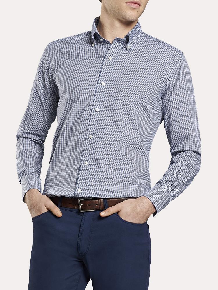 Peter Millar Wintertime Check Sport Shirt - Saint Bernard