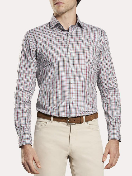 Peter Millar Frost Micro Check Sport Shirt