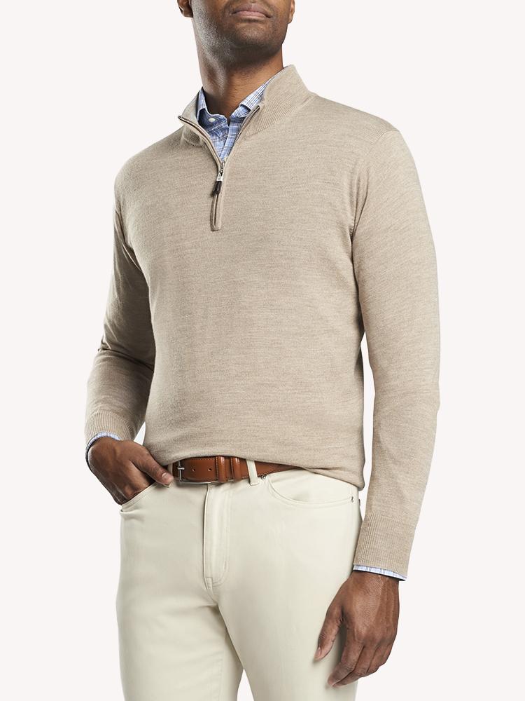 Peter Millar Men's Crown Soft Quarter Zip Sweater - Saint Bernard