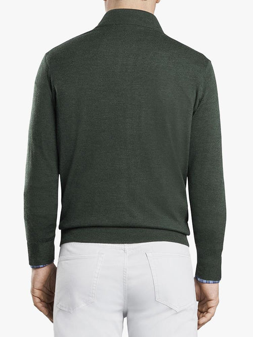 Peter Millar Men’s Crown Soft Nappa Trim Quarter-Zip Sweater