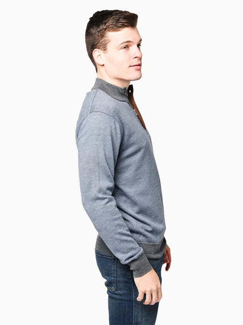 Peter Millar Men’s Needle Stretch Quarter-Zip Covered Placket Sweater