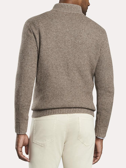 Peter Millar Basket Weave Quarter Zip Sweater