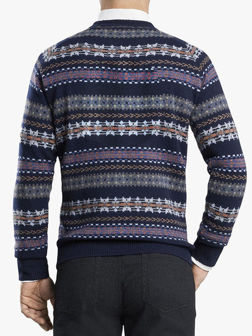 Peter Millar Men’s Mountainside Wicked Fair Isle Crewneck Sweater