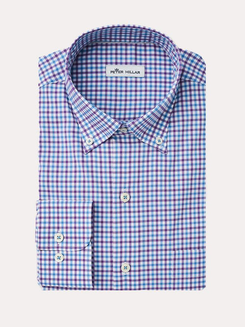 Peter Millar Men's Crown Light Stretch Parkcity Tattersall Shirt