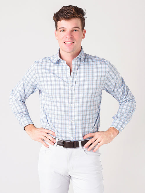 Saint Bernard Men's Richard Multi Plaid Performance Sport Shirt - Saint Bernard