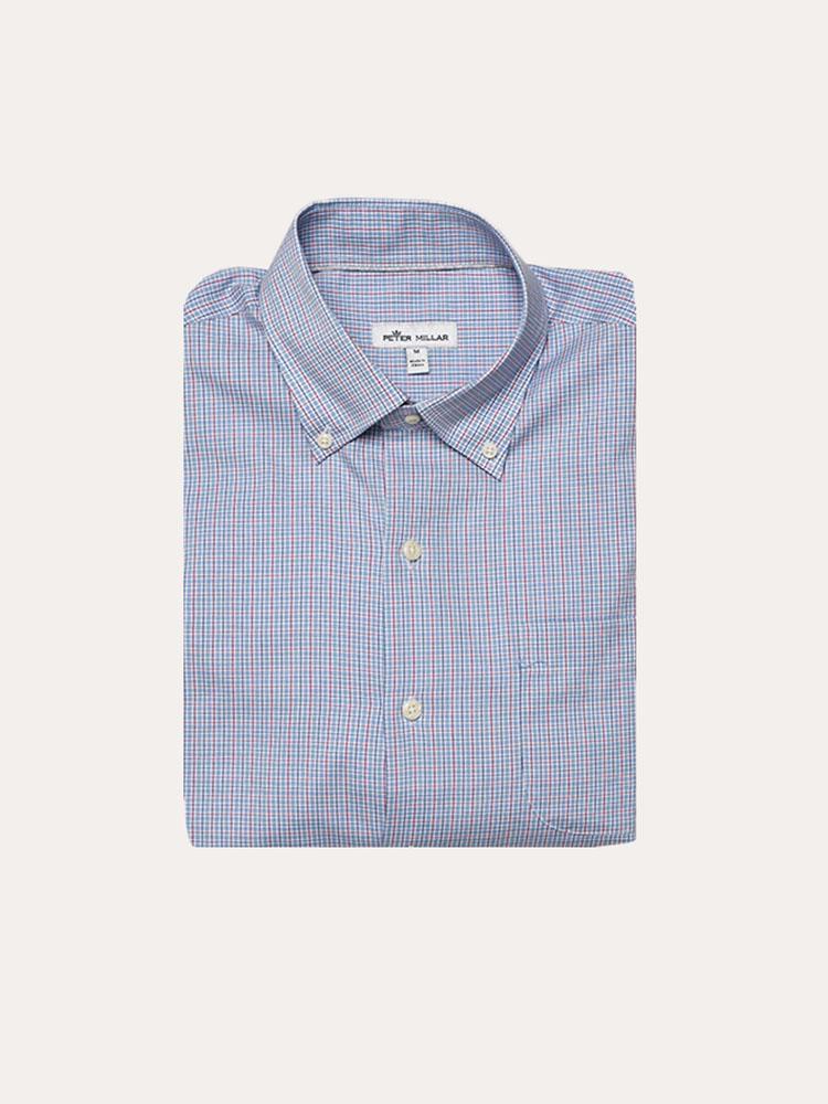 Peter Millar Men's Crown Soft Stretch Middlebury Mirco Sport Shirt - Saint Bernard