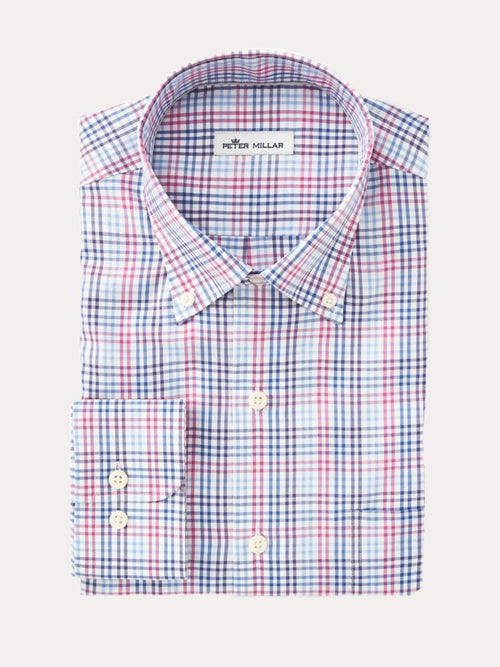 Peter Millar Crown Soft Stretch Manchester Multi Gingham Shirt