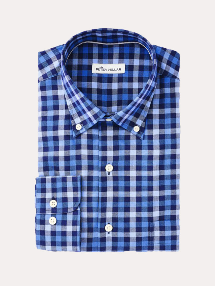 Peter Millar Crown Fleece Stretch Morland Multi Shirt - Saint Bernard