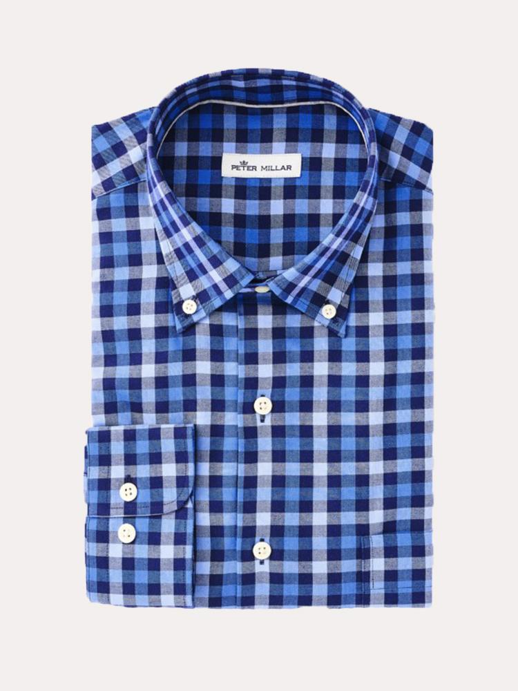 Peter Millar Crown Fleece Stretch Morland Multi Shirt - Saint Bernard