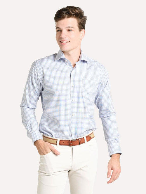 Peter Millar Men's Crown Ease Stretch Salzburg Check Sport Shirt