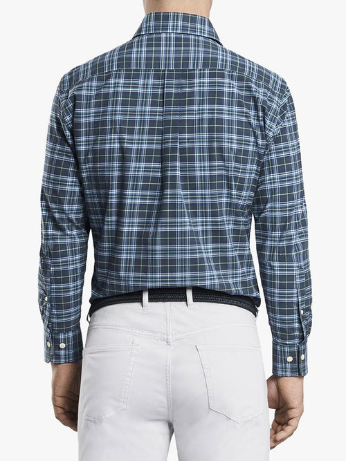 Peter Millar Men’s Crown Finish Stretch Elkhart Lake Tartan Sport Shirt