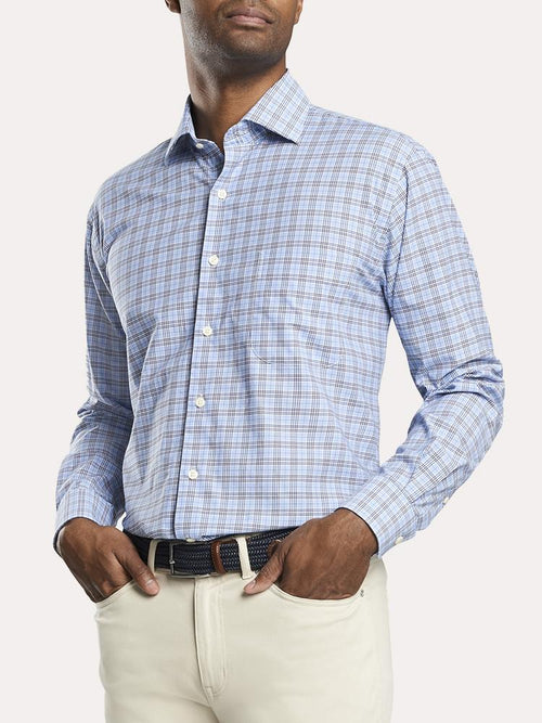 Peter Millar Men's Crown Finish Bernard Cotton-Blend Sport Shirt