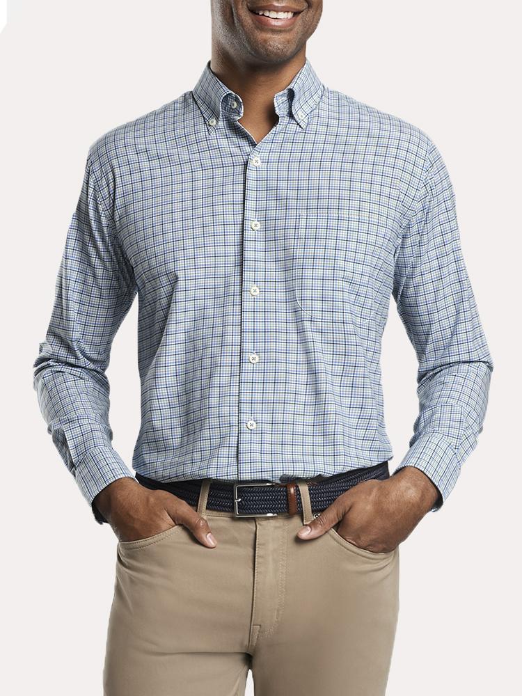 Peter Millar Crown Finish Stretch Anderson Micro Shirt - Saint Bernard