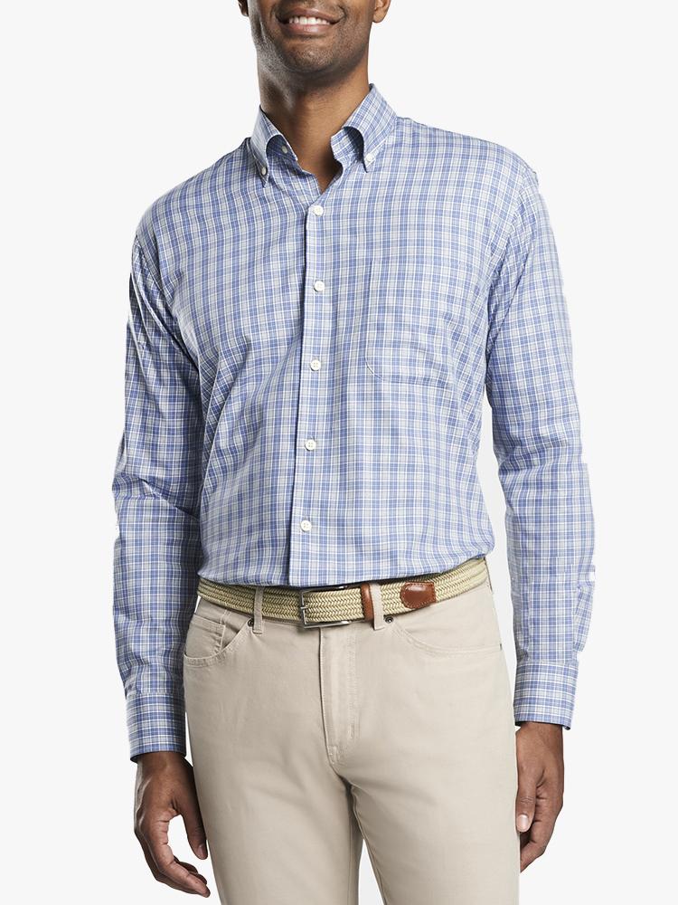 Peter Millar Thatcher Multi-Check Sport Shirt - Saint Bernard