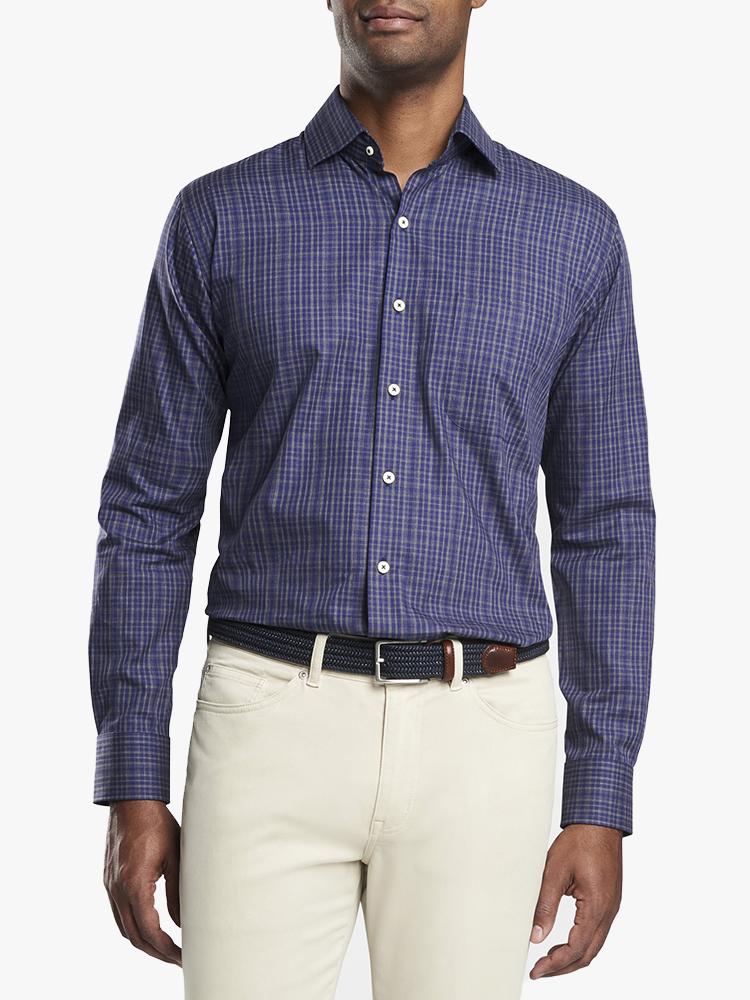 Peter Millar Branson Plaid Sport Shirt - Saint Bernard