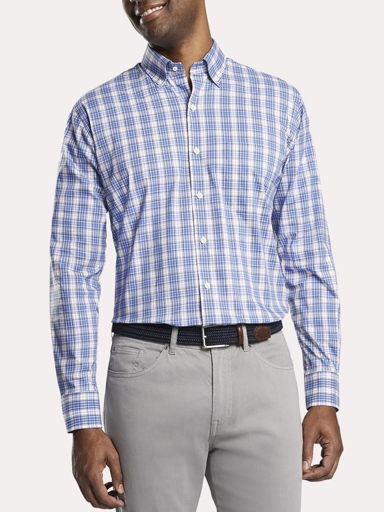 Peter Millar Crown Comfort Theodore Tartan Shirt - Saint Bernard