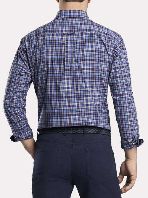 Peter Millar Men's Mountainside Half Moon Bay Tartan Sport Shirt