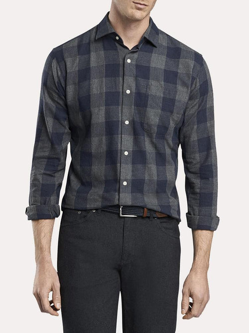 Peter Millar Mountainside Kenton Buffalo Check Sport Shirt