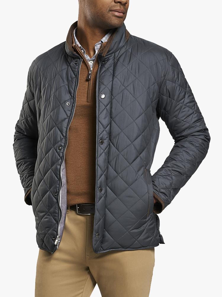 Peter Millar Men's Suffolk Quilted Travel Coat - Saint Bernard