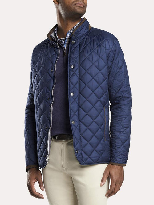 Peter Millar Men's Suffolk Quilted Travel Coat