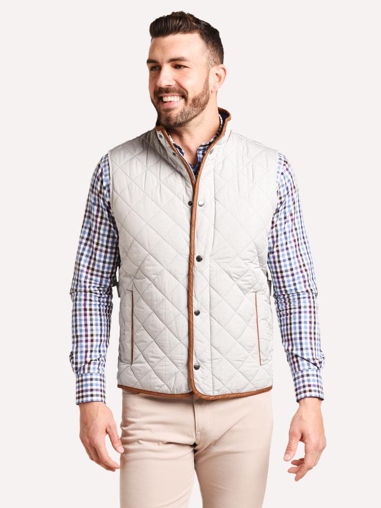 Peter Millar Men's Essex Quilted Traveler Vest - Saint Bernard