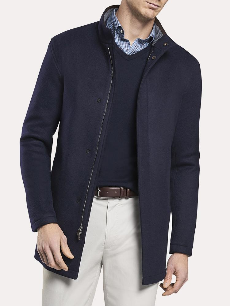 Peter Millar Crown City Flex Fleece City Coat - Saint Bernard