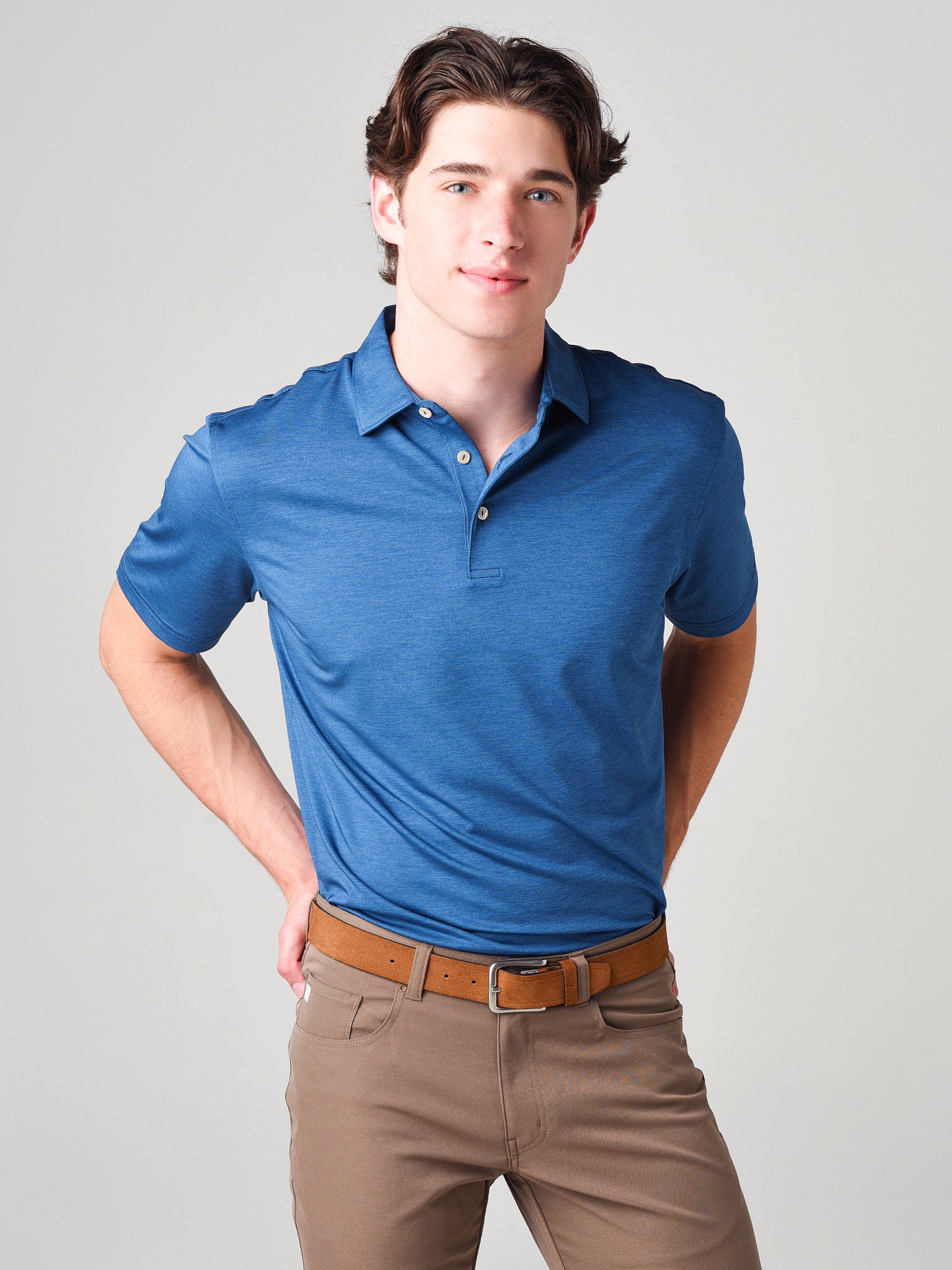 Peter Millar Crown Sport Men's Solid Performance Polo - Saint Bernard