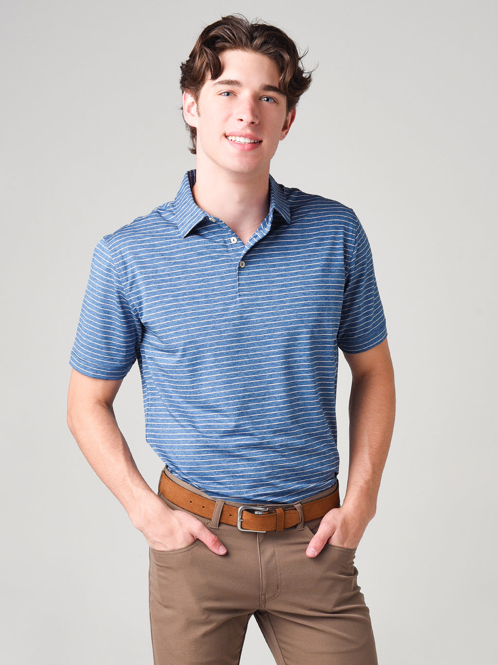 Peter Millar Crown Sport Men's Crafty Performance Polo - Saint Bernard